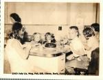 1963-July Liz, Meg, Pat, Bill, Eileen, Barb, Aunt Marge in Back, Liz birthday.jpg